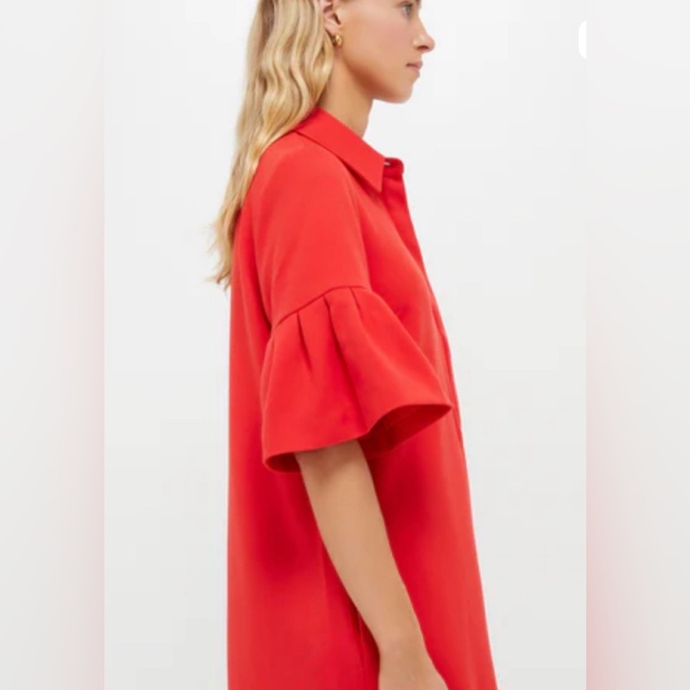 Tuckernuck Red Crepe Massey Dress, NWT, Size S - Picture 2 of 3